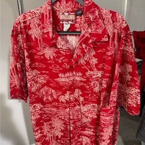 RJC Red Tropical Men's Button Down Shirt